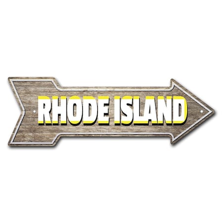 Signmission Rhode Island Arrow Sign Funny Home Decor 36in Wide P-ARROW12-999641
